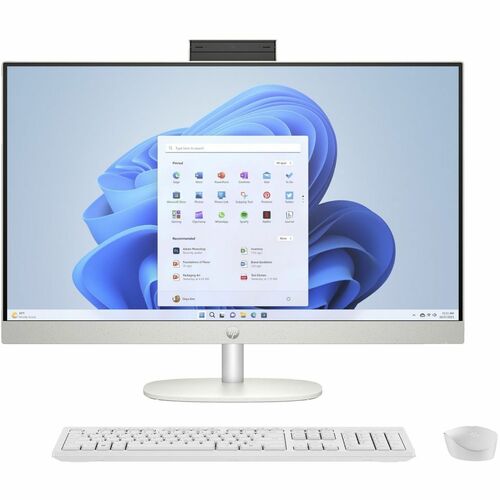 HP 27-cr0000a 27-cr0060 All-in-One Computer - AMD Ryzen 5 7520U - 8 GB - 512 GB SSD - 27&quot; Full HD Touchscreen - Desktop - Shell White - AMD Chip - 1920 x 1080 - Windows 11 Home - AMD Radeon Graphics LPDDR5 - IEEE 802.11ax - 90 W