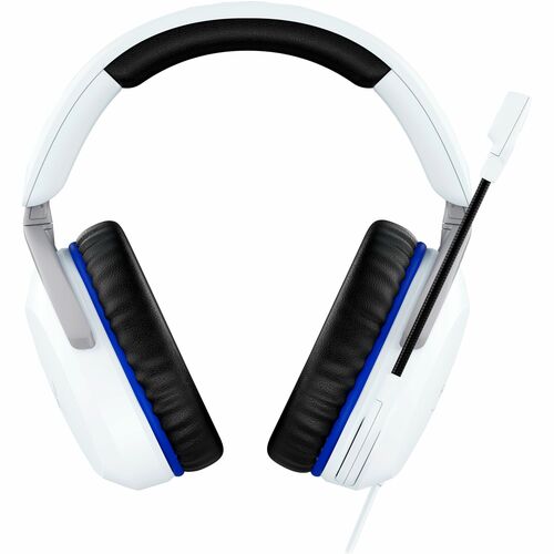 HyperX Cloud Stinger 2 Gaming Headset - Stereo - Mini-phone (3.5mm) - Wired - 32 Ohm - 10 Hz - 28 kHz - Over-the-head, Over-the-ear - Binaural - Circumaural - 3.94 ft Cable - Noise Cancelling, Electret Condenser, Uni-directional Microphone - White, Blue