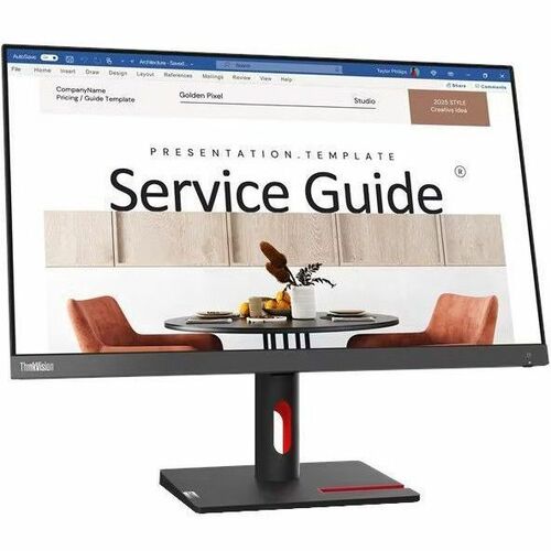 Lenovo ThinkVision S24i-30 24&quot; Class Full HD LED Monitor - 16:9 - Raven Black - 23.8&quot; Viewable - In-plane Switching (IPS) Technology - WLED Backlight - 1920 x 1080 - 16.7 Million Colors - 250 Nit - 4 ms - HDMI - VGA