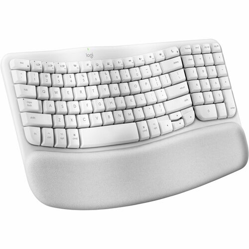 Logitech Wave Keys for Mac, Wireless Ergonomic Keyboard with Cushioned Palm Rest, Comfortable Natural Typing, Bluetooth Keyboard, Easy-Switch, Optimized for Mac, Apple, iPad, Off-white - Wireless Connectivity - Bluetooth - 32.81 ft Easy-Switch, On/Off Switch Hot Key(s) - Windows, Mac OS, iPadOS - iPad, iPhone, MacBook - Mac, PC - AAA Battery Size Supported - Off White