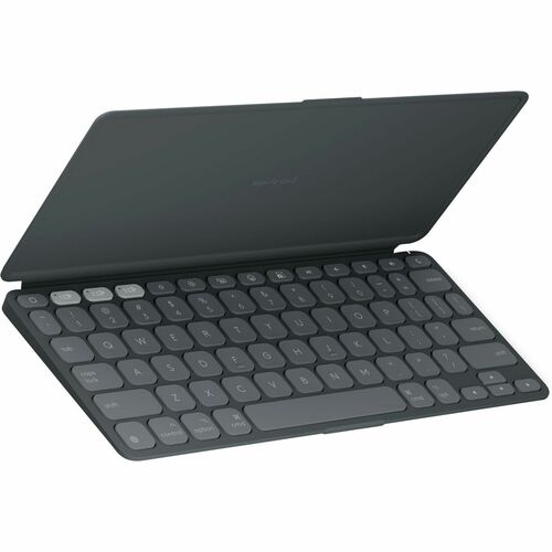 Logitech Keys-To-Go 2 Portable Wireless iPad Keyboard With Built-in Cover, Slim and Compact Wireless Keyboard for iPad, iPhone, Mac, and Apple TV, Easily Switch Between Devices (Graphite) - Wireless Connectivity - Bluetooth Volume Control, Screen Brightness, Media Player, Easy-Switch Hot Key(s) - iOS 17, macOS 14, iPadOS 17 - iPad, iPhone, MacBook, Apple TV - Mac, PC - Scissors Keyswitch - Button Cell Battery Size Supported - Graphite