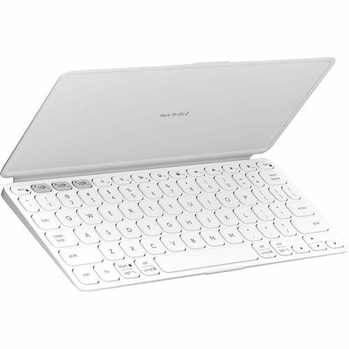 Logitech Keys-To-Go 2 Portable Bluetooth Keyboard for Tablet With Built-in Cover, Slim and Compact Wireless Keyboard for Windows, Android, Linux, iPad, iPhone, Mac, Apple TV (Pale Grey) - Wireless Connectivity - Bluetooth Volume Control, Screen Brightness, Media Player, Easy-Switch Hot Key(s) - iOS 17, macOS 14, iPadOS 17, Linux, Android 12, Windows 10, ChromeOS - iPad, iPhone, Apple TV, Notebook - Mac, PC - Scissors Keyswitch - Button Cell Battery Size Supported - Pale Gray