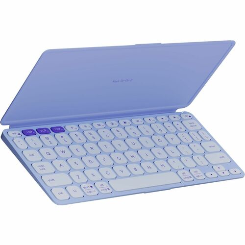 Logitech Keys-To-Go 2 Portable Bluetooth Keyboard for Tablet With Built-in Cover, Slim and Compact Wireless Keyboard for Windows, Android, Linux, iPad, iPhone, Mac, Apple TV (Lilac) - Wireless Connectivity - Bluetooth Volume Control, Screen Brightness, Media Player, Easy-Switch Hot Key(s) - iOS 17, macOS 14, iPadOS 17, Linux, Windows 10, Android 12, ChromeOS - iPad, iPhone, Apple TV, Notebook - Mac, PC - Scissors Keyswitch - Button Cell Battery Size Supported - Lilac