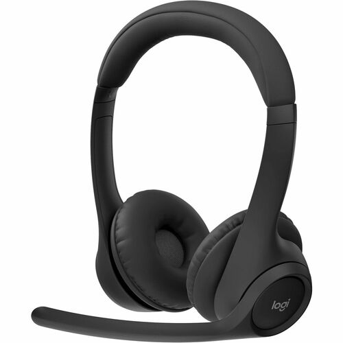 Logitech Zone 300 Wireless Bluetooth Headset With Noise-Canceling Microphone, Compatible with Windows, Mac, Chrome, Linux, iOS, iPadOS, Android - Black - Stereo - Wireless - Bluetooth - 98.4 ft - 50 Hz - 20 kHz - Over-the-head - Binaural - Supra-aural - Noise Cancelling Microphone - Black