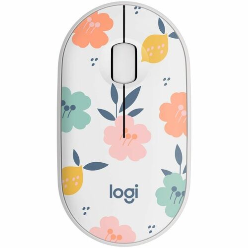 Logitech M340 Wireless Mouse with Limited Edition Prints, USB Receiver and Silent Clicks, Portable Wireless Mouse for Laptop, PC, Windows, Chrome, Surface, Floral Bouquet - Optical - Wireless - 32.81 ft - Radio Frequency - 2.40 GHz - Floral Bouquet - USB - 1000 dpi - Scroll Wheel - 3 Button(s) - Symmetrical - 1 x AA Battery Supported - 1.5 Year Battery Run Time