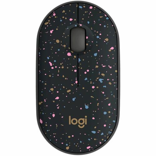 Logitech M340 Wireless Mouse with Limited Edition Prints, USB Receiver and Silent Clicks, Portable Wireless Mouse for Laptop, PC, Windows, Chrome, Surface, Speckles - Optical - Wireless - 32.81 ft - Radio Frequency - 2.40 GHz - Speckles - USB - 1000 dpi - Scroll Wheel - 3 Button(s) - Symmetrical - 1 x AA Battery Supported - 1.5 Year Battery Run Time