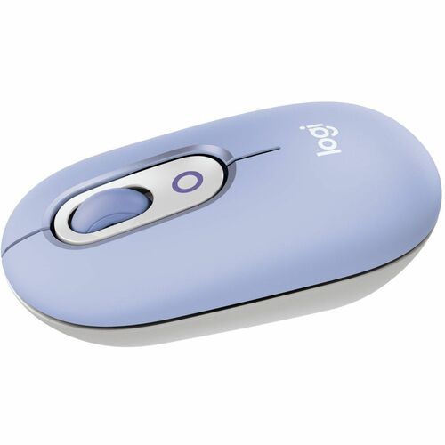 Logitech POP Mouse, Compact and Portable Wireless Bluetooth Mouse With Programmable Buttons and Quiet Clicks, Easy-Switch Between up to 3 Devices, Lilac - Wireless - 32.81 ft - Bluetooth - Lilac - Scroll Wheel - 4 Button(s) - 1 x AA Battery Supported