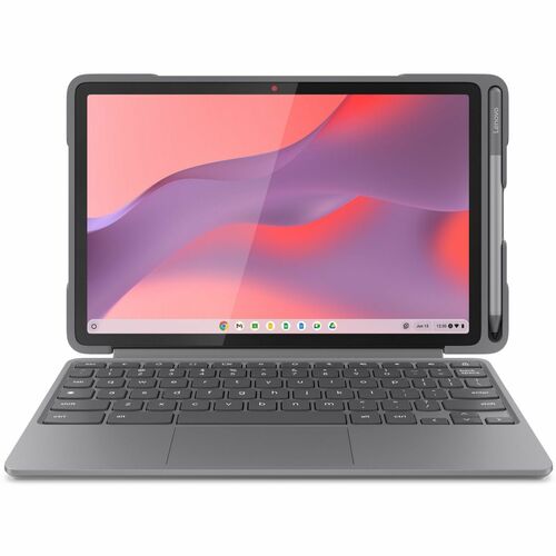 Lenovo IdeaPad Duet Chromebook 83HJ0002UB 10.9&quot; Touchscreen Convertible 2 in 1 Chromebook - WUXGA - MediaTek - 4 GB - 64 GB Flash Memory - MediaTek Kompanio 838 Chip - 1920 x 1200 - ChromeOS - ARM Mali-G57 MC3 GPU - Front Camera/Webcam - IEEE 802.11ax Wireless LAN Standard
