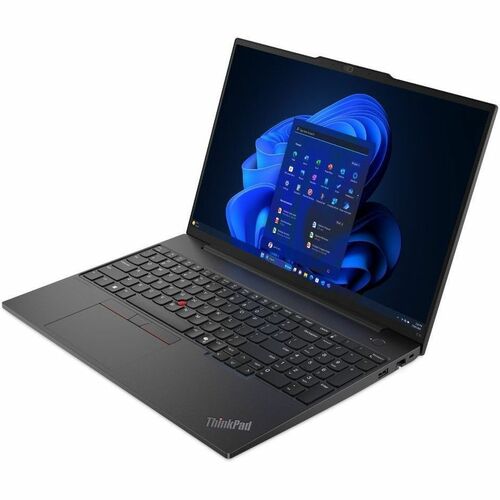 Lenovo ThinkPad E16 Gen 2 21MA0006US 16&quot; Notebook - WUXGA - Intel Core Ultra 7 155U - 16 GB - 512 GB SSD - English Keyboard - Graphite Black - Intel Chip - 1920 x 1200 - Windows 11 Pro - Intel - In-plane Switching (IPS) Technology - Front Camera/Webcam - IEEE 802.11ax Wireless LAN Standard