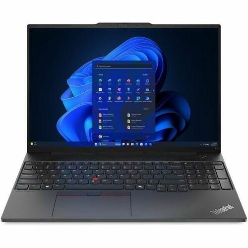 Lenovo ThinkPad E16 Gen 2 21MA0005US 16&quot; Touchscreen Notebook - WUXGA - Intel Core Ultra 7 155U - 16 GB - 512 GB SSD - English Keyboard - Black - Intel Chip - 1920 x 1200 - Windows 11 Pro - Intel - In-plane Switching (IPS) Technology - Front Camera/Webcam - IEEE 802.11ax Wireless LAN Standard