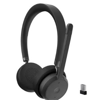 Lenovo Wireless VoIP Headset - Microsoft Teams Certification - Stereo - Wireless - Bluetooth - Over-the-head, On-ear - Binaural - Supra-aural