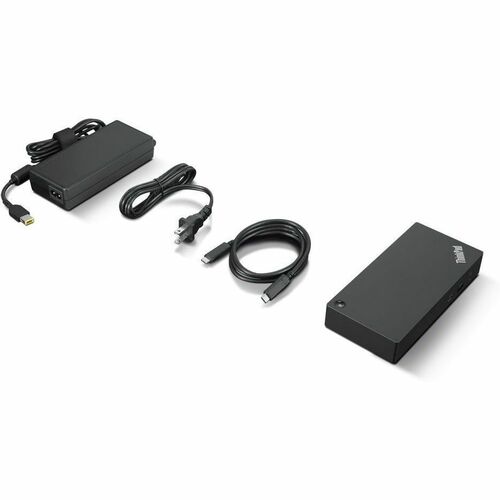 Lenovo ThinkPad Docking Station - for Notebook/Desktop PC/Monitor - Charging Capability - 135 W - USB Type C - 3 Displays Supported - 4K @ 60Hz, 4K UHD - 3840 x 2160 - 6 x USB Ports - 2 x USB 2.0 - 3 x USB Type-A Ports - USB Type-A - 1 x USB Type-C Ports - USB Type-C - 1 x RJ-45 Ports - Network (RJ-45) - 1 x HDMI Ports - HDMI - 2 x DisplayPorts - DisplayPort - Black - Wired - Gigabit Ethernet - 100W - Desktop