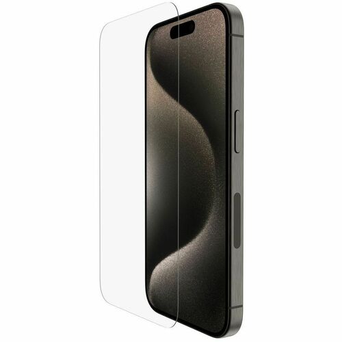 Belkin UltraGlass 2 Treated Screen Protector For iPhone 15 Pro Transparent, Clear - For OLED iPhone 15 Pro - Impact Resistant, Scratch Resistant, Crack Resistant, Smudge Resistant, Fingerprint Resistant, Drop Resistant - 9H - for Apple iPhone 15 Pro