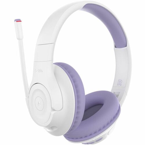 Belkin SoundForm Inspire Wireless Over-Ear Headset for Kids - Stereo - Mini-phone (3.5mm) - Wired/Wireless - Bluetooth - 30 ft - Over-the-ear, On-ear - Binaural - Ear-cup - Lavender