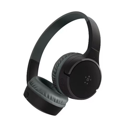 Belkin SoundForm Mini Headset - Stereo - Mini-phone (3.5mm) - Wired/Wireless - Bluetooth - 30 ft - On-ear, Over-the-head, Over-the-ear - Binaural - Circumaural - Black