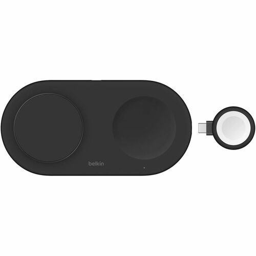 Belkin BoostCharge Pro 3-in-1 Magnetic Wireless Charging Pad with Qi2 15W - For iPhone, Qi2-enabled Device, AirPod, Smartwatch - Input connectors: USB - LED Indicator, Compact, Magnetic