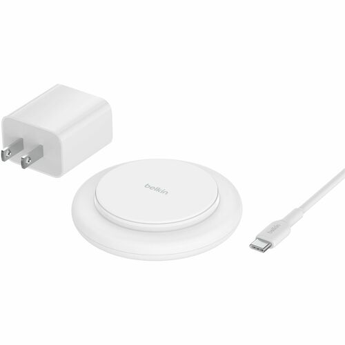 Belkin BoostCharge Magnetic Wireless Charging Pad with Qi2 15W - For Qi2-enabled Device, iPhone, Earbud - Input connectors: USB - Magnetic, Fast Charging, Anti-slip, MagSafe Technology