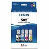 Epson Claria 502 Original Ultra High Yield Inkjet Ink Cartridge - CMYK, Black - 4 Pack