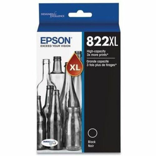 Epson T822 Original High Yield Inkjet Ink Cartridge - Black - 1 Each - Inkjet - High Yield