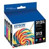 Epson T212 Original High Yield Inkjet Ink Cartridge - Combo Pack - Color, Black Pack - Inkjet - High Yield