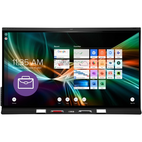 SMART Board 6086S-V3 Pro Interactive Display with iQ - 86&quot; LCD - 6 GB - InGlass - Touchscreen - 16:9 Aspect Ratio - 3840 x 2160 - LED - 2160p - USB - Android 9.0 Pie