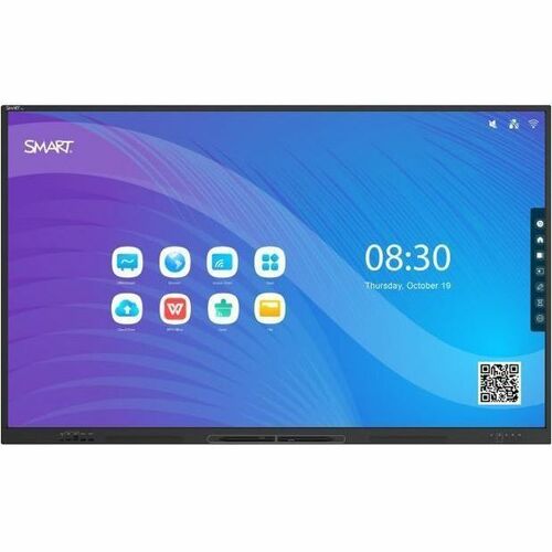 SMART Board GX175-V3 Collaboration Display - 75&quot; LCD - 8 GB DDR4 SDRAM - Touchscreen - 16:9 Aspect Ratio - 3840 x 2160 - LED - 400 Nit - 2160p - USB - HDMI - VGA - Bluetooth - Android 13