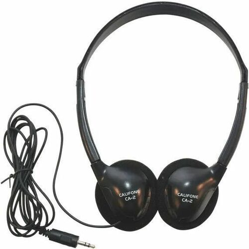 Califone CA-2 Headphone - Stereo - Black - Mini-phone (3.5mm), TRS - Wired - 32 Ohm - 20 Hz 20 kHz - Over-the-head, On-ear - Binaural - Supra-aural - 6 ft Cable