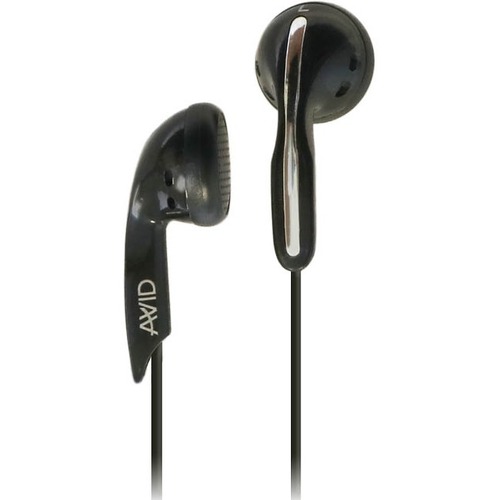 AVID Education AE-1M Stereo Earbuds with Inline Controls, Black