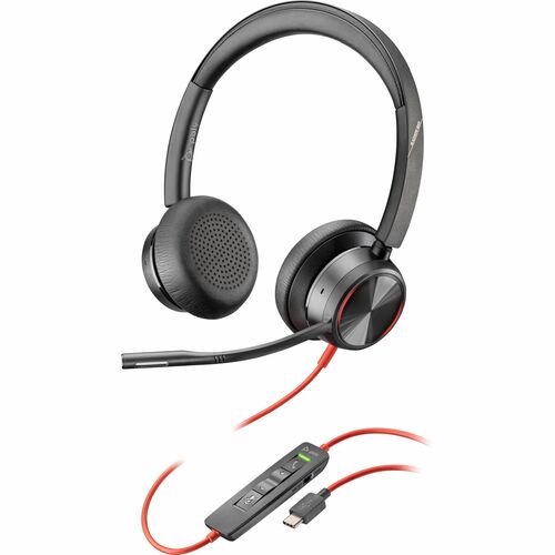 Poly Blackwire 8225 Headset +USB-C/A Adapter TAA - Microsoft Teams Certification - Stereo - USB Type C - Wired - 32 Ohm - 20 Hz to 20 kHz - Over-the-head - Binaural - Supra-aural - 7.19 ft Cable - Noise Cancelling MicrophoneTAA Compliant