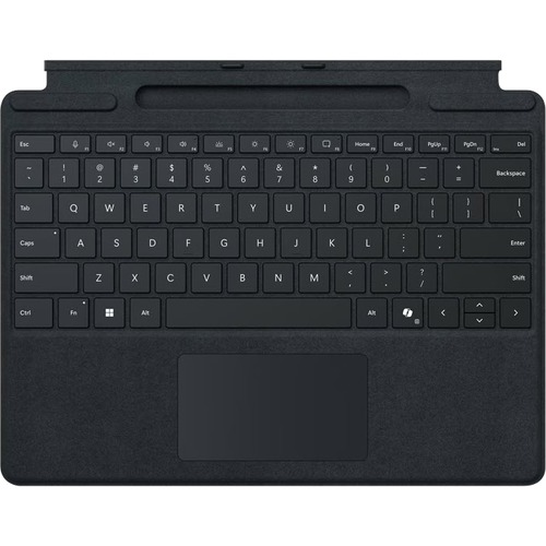 Surface Pro 10/11 Copilot Keyboard (Type Cover) with Charging/Storage for Slim Pen (V2) - Slim Pen (V2) Sold Separately - Black