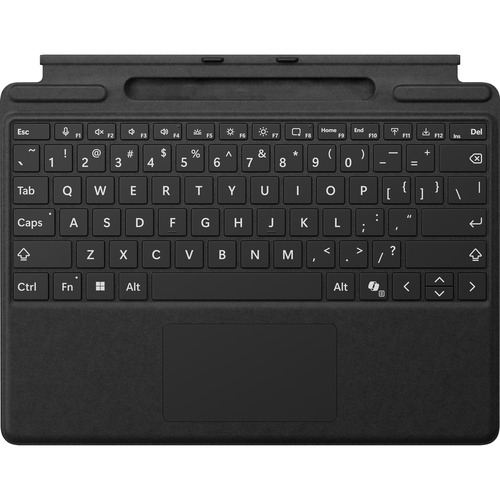 BOLD Keyset - Surface Pro 10/11 Copilot Flex Keyboard (Type Cover) with Charging/Storage for Slim Pen (V2) - Slim Pen (V2) Sold Separately - Alcantara - Black