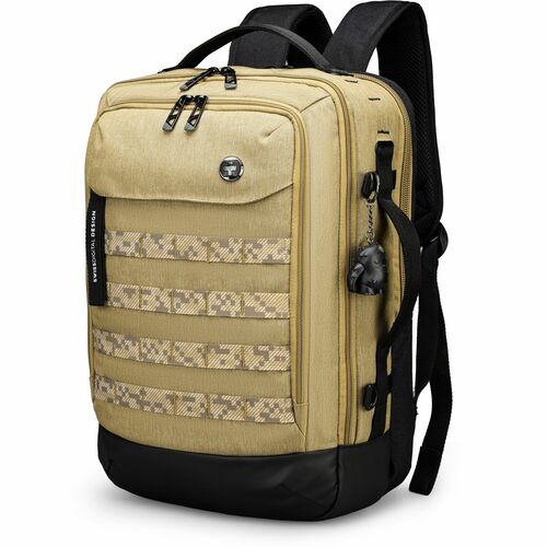 Swissdigital Design BERG Carrying Case (Backpack) for 16&quot; Notebook, Tablet - Dark Khaki - Cordura Body - Polyester Pongee Interior Material - Shoulder Strap, Trolley Strap - 16.9&quot; Height x 11.8&quot; Width x 6.3&quot; Depth - Large Size - 6.34 gal Volume Capacity