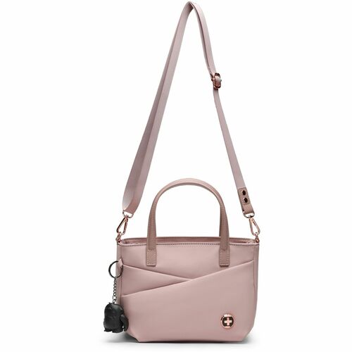 Katy Rose NG LT Mini Tote Bag - RFID Resistant - Polyester Body - Polyester Pongee Interior Material - Plain Pattern - Hand Strap, Shoulder Strap - 7.6&quot; Height x 9.6&quot; Width x 2.7&quot; Depth - 3.17 quart Volume Capacity - Female