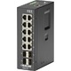 10P RJ45 4P SFP IND MGD SWITCH 