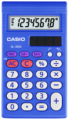 SL-450 8-Digit Solar Math Calculator (Minimum Quantity 10)