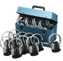 Lab pack w/ 24 HA7 Headphones in Large Carry Case